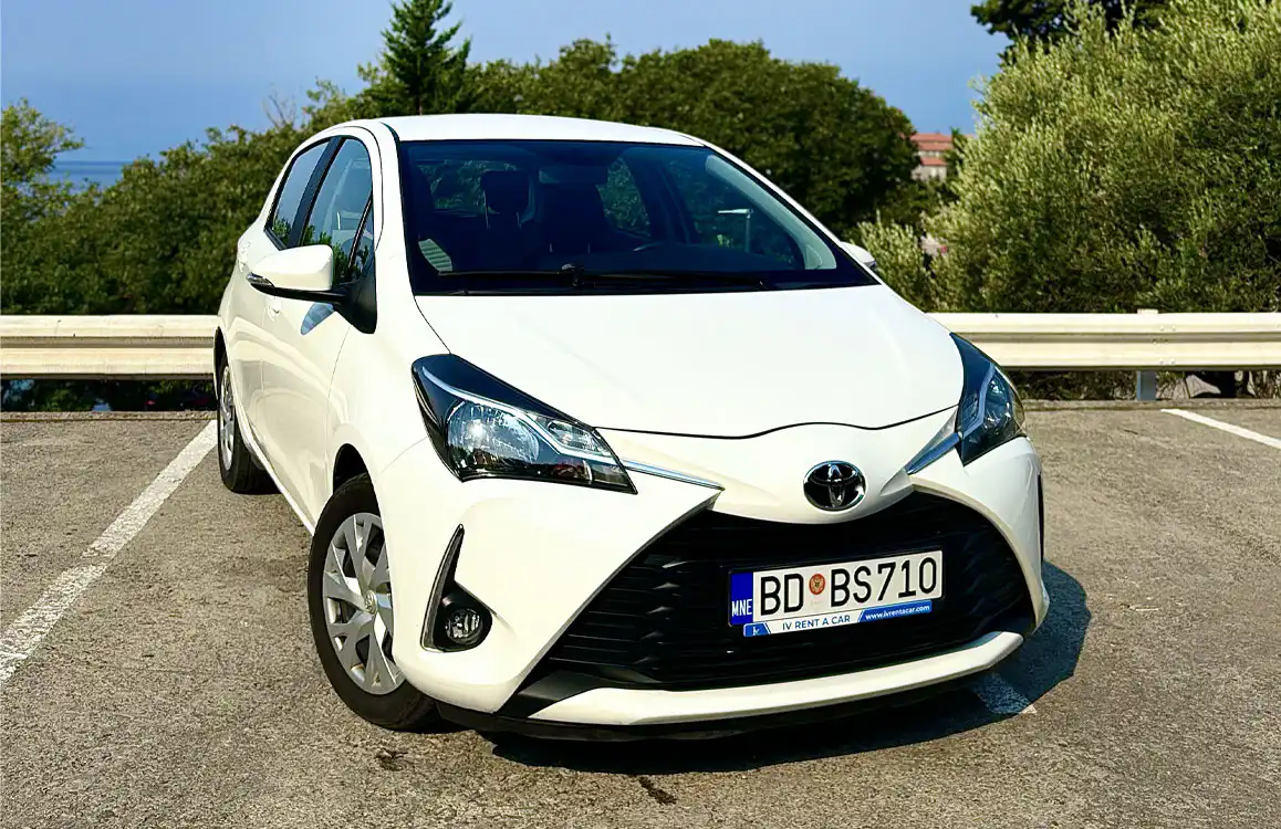 Toyota Yaris 2018 White BDBS710 2018 for rent in Montenegro